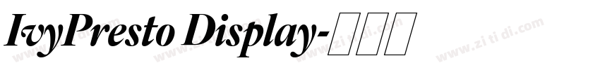 IvyPresto Display字体转换